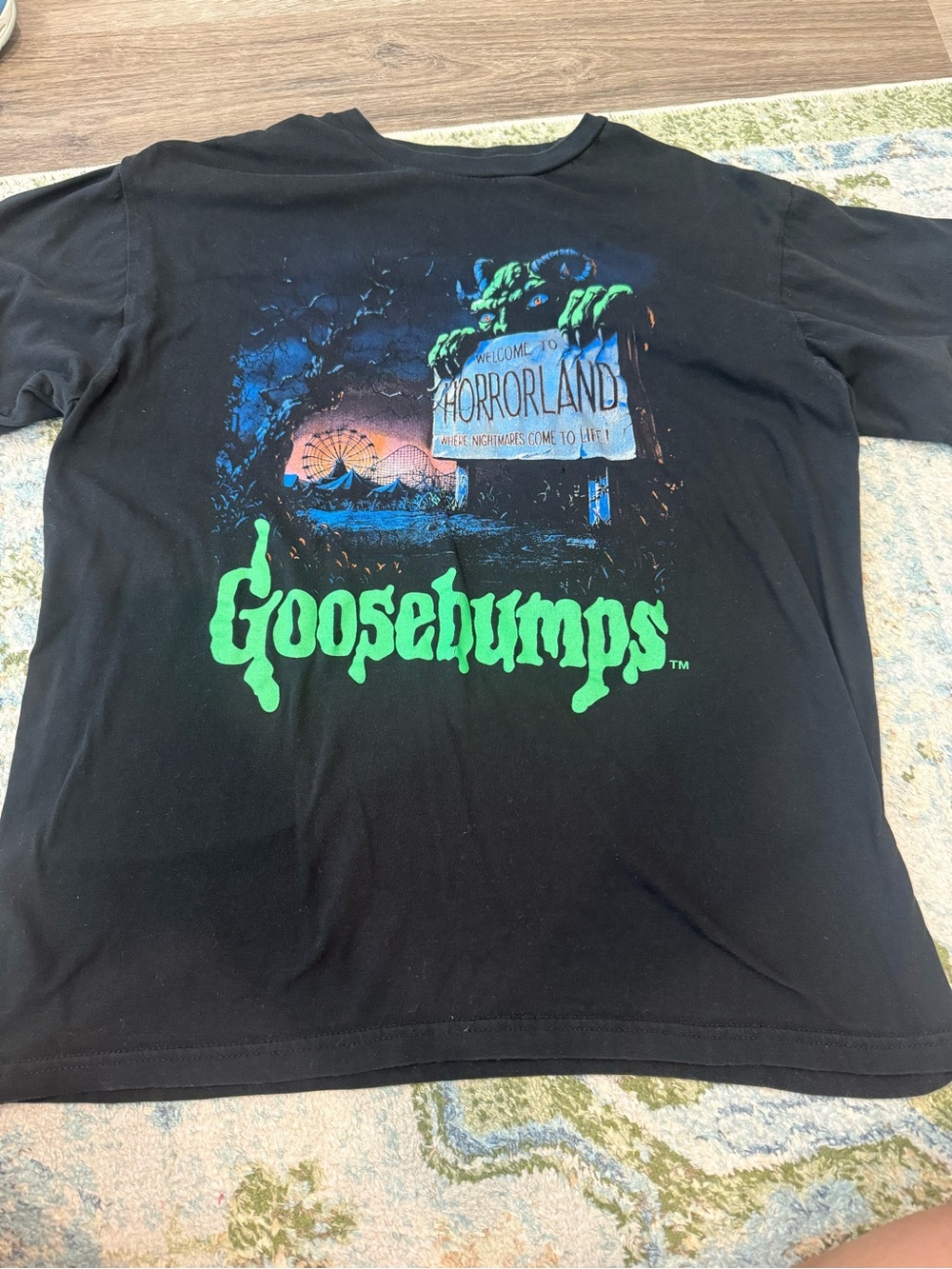Black Graphic T-Shirt - Goosebumps Horrorland Design